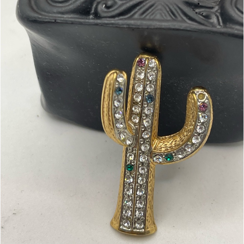 💥💫Small sterling silver cactus pendant & another 🌵 in gold tone - Picture 2 of 4